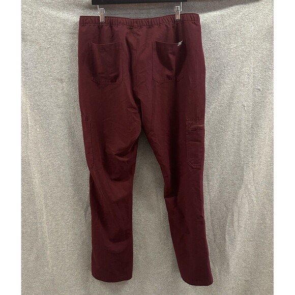 Figs Scrub Pants Mens Extra Large Tall Cairo Burgundy Red Nurse Uniform TM3001T - Picture 10 of 16